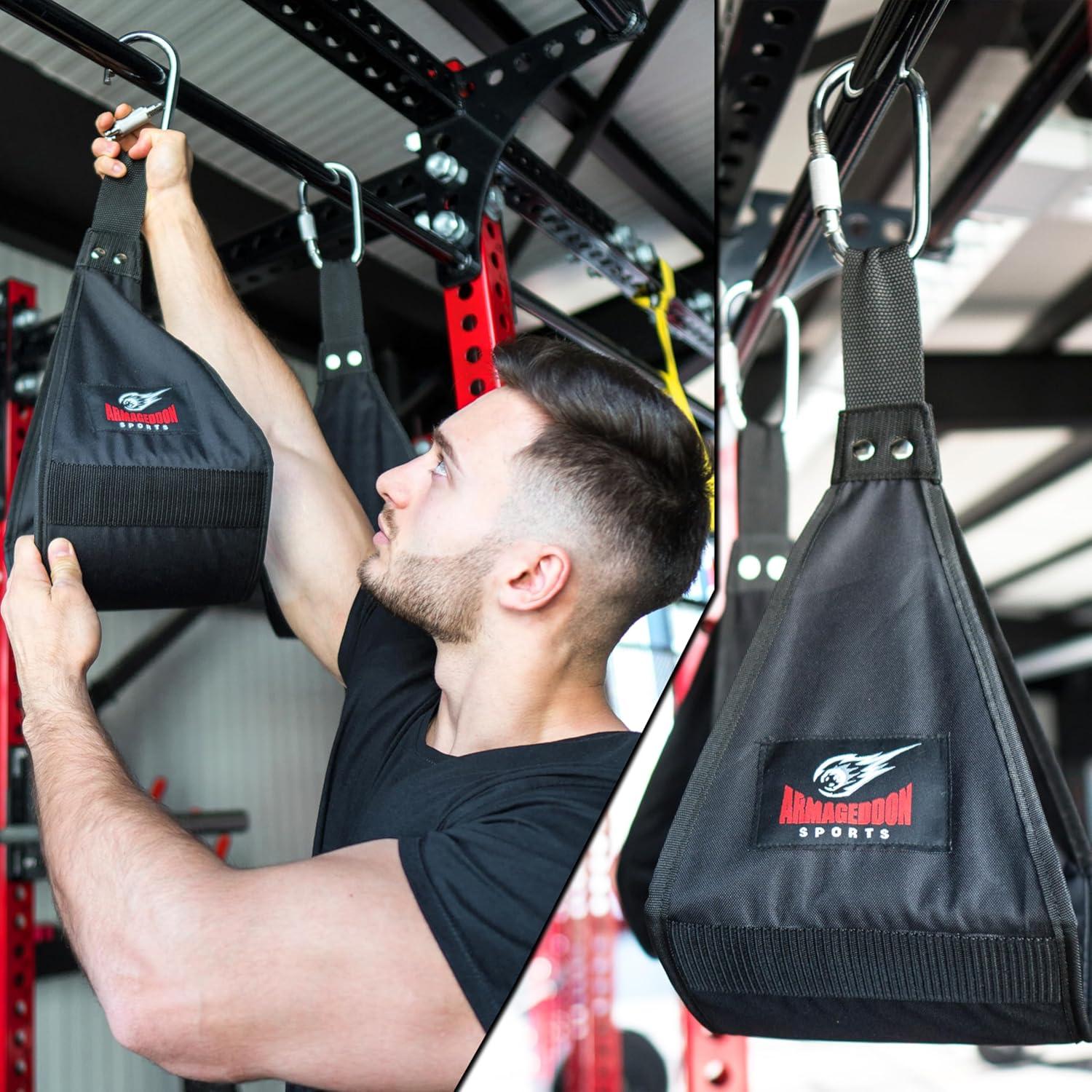 imagePremium Ab Slings Straps RipResistant Heavy Duty Pair for Pull Up Bar Hanging Leg Raiser Fitness Ab Exercise Equipment Superb Arm Padding for Abdominal Training Workout Equipment