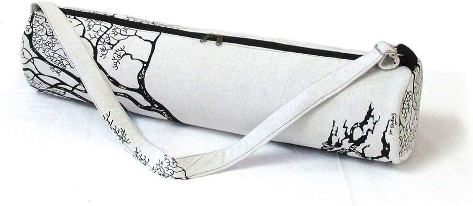image:imageINDIAN CRAFT CASTLE ICC Yoga Mat Bag Carrier FullZip Exercise Yoga Mat Carry Bag for Women Men with MultiFunctional Storage Pockets and Adjustable Shoulder Strap 26X6 InchesBlack and White Tree