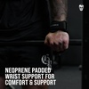 Gymreapers Weight Lifting Grips (Pair) for Heavy Powerlifting, Deadlifts, Rows, Pull Ups, with Neoprene Padded Wrist Wraps Support and Strong Rubber Gloves or Straps for Bodybuilding(Black)