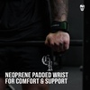 Gymreapers Weight Lifting Grips (Pair) for Heavy Powerlifting, Deadlifts, Rows, Pull Ups, with Neoprene Padded Wrist Wraps Support and Strong Rubber Gloves or Straps for Bodybuilding(Ranger Green)