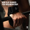 Gymreapers Weight Lifting Grips (Pair) for Heavy Powerlifting, Deadlifts, Rows, Pull Ups, with Neoprene Padded Wrist Wraps Support and Strong Rubber Gloves or Straps for Bodybuilding(Black)