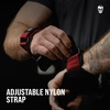 Gymreapers Weight Lifting Grips (Pair) for Heavy Powerlifting, Deadlifts, Rows, Pull Ups, with Neoprene Padded Wrist Wraps Support and Strong Rubber Gloves or Straps for Bodybuilding(Red)