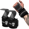 Gymreapers Weight Lifting Hooks (Pair), Heavy Duty Power Wrist Straps Hand Grip Support For Deadlifts, Pull Ups, Shrugs – Gym Gloves For Men and Women(Gray)