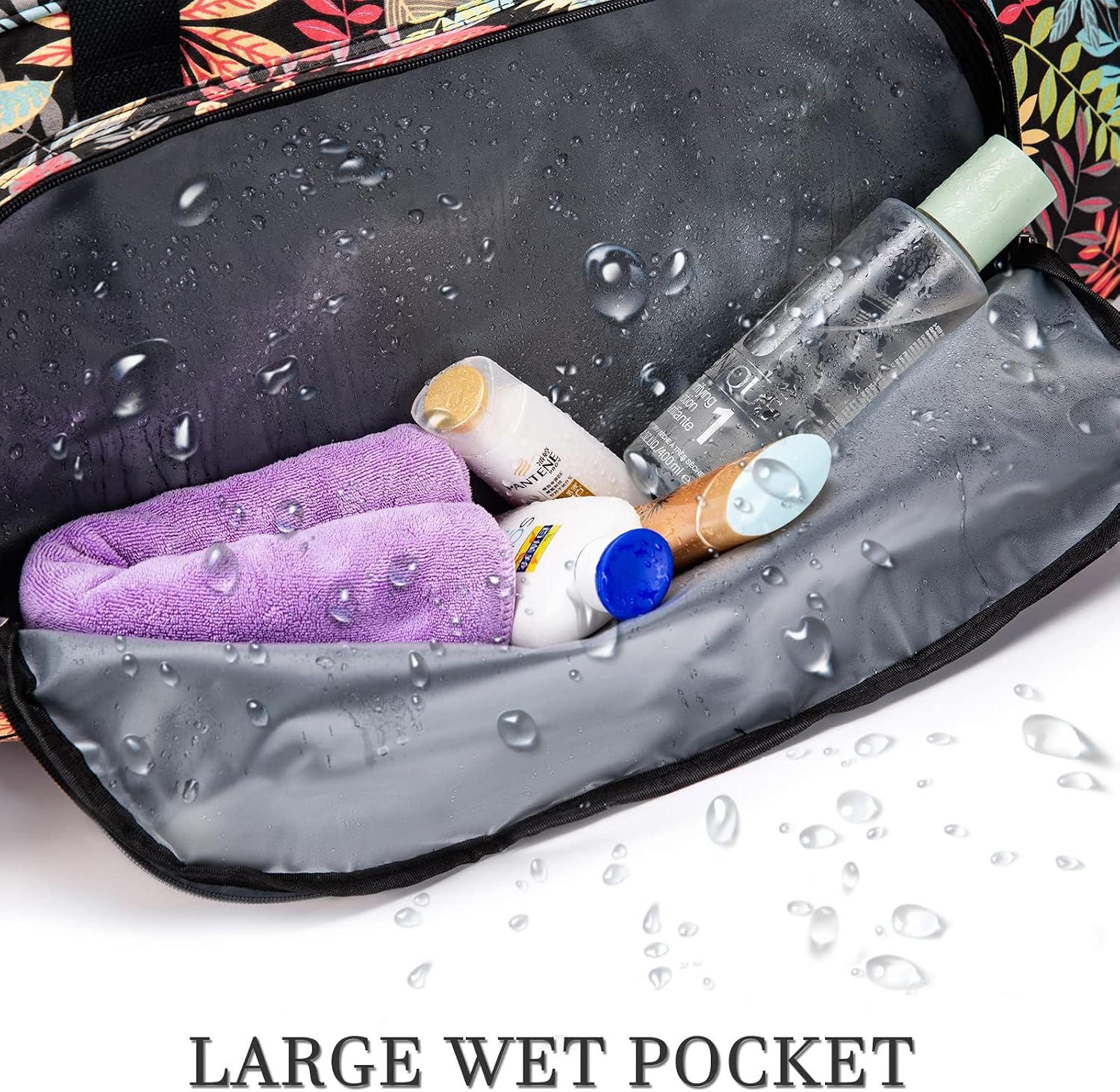 image:imageAROME Yoga Mat Bag for Women Men Large Canvas Yoga Bag Gym ToteColor Leaf