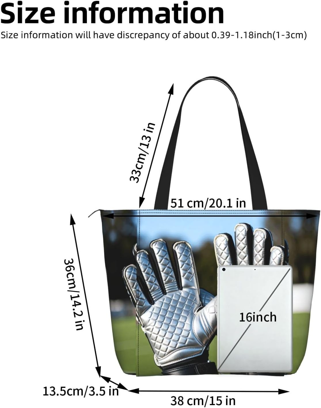 image:imageGoalie Gloves Pair WomenS Yoga BagLarge Gym Tote With Yoga Mat Holder Lightweight Shoulder Bag For Workout Travel Beach