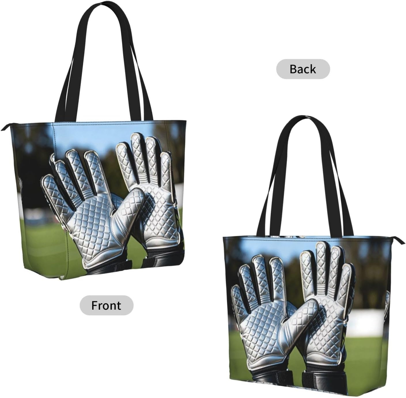 image:imageGoalie Gloves Pair WomenS Yoga BagLarge Gym Tote With Yoga Mat Holder Lightweight Shoulder Bag For Workout Travel Beach