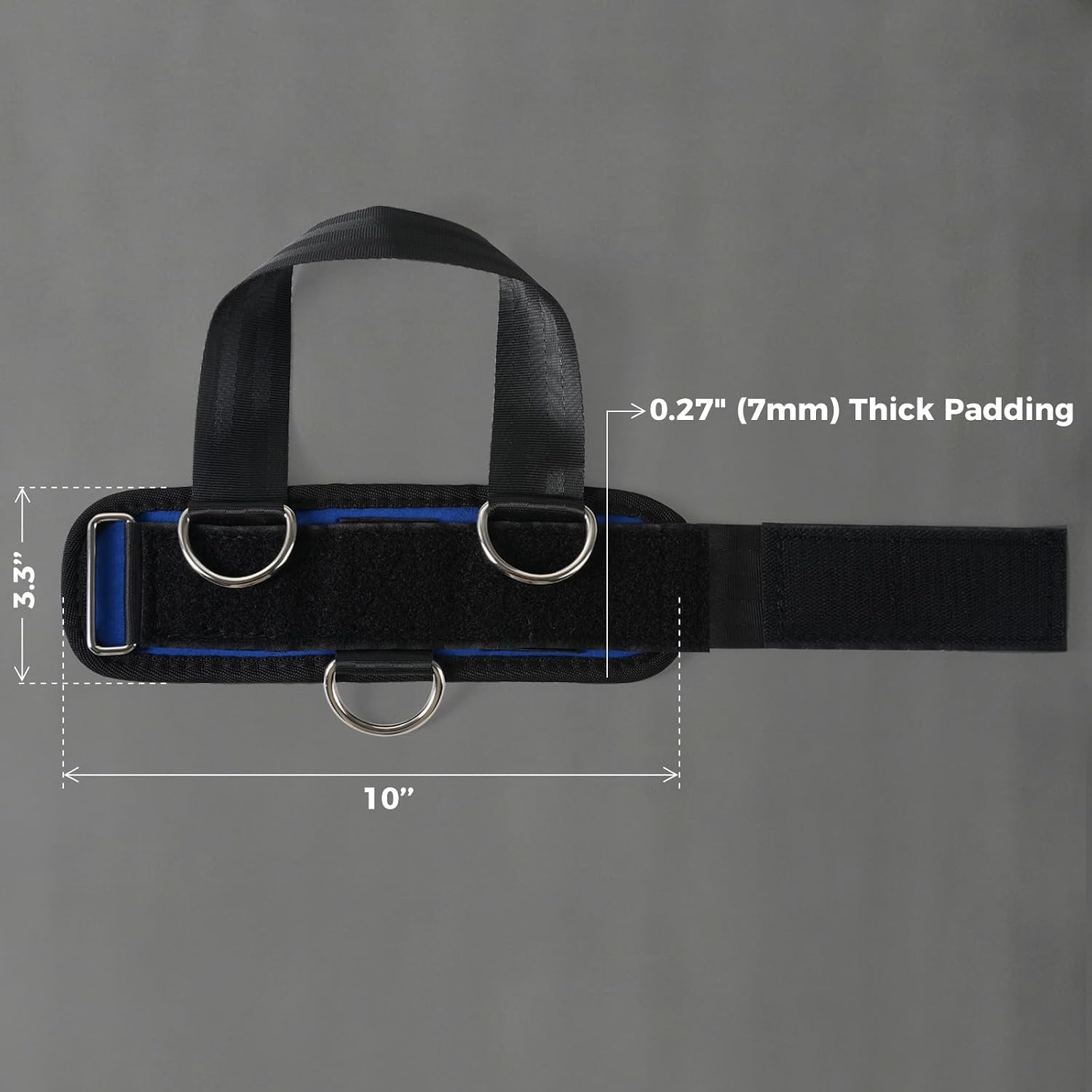 image:imageRitFit Kickback Ankle Straps Padded Ankle Strap for Cable MachineStrong Hook and LoopReinforced 3 DRing Adjustable Comfort fit Neoprene Premium Ankle Cuffs to Enhance Abs Glute amp Leg WorkoutsBlue