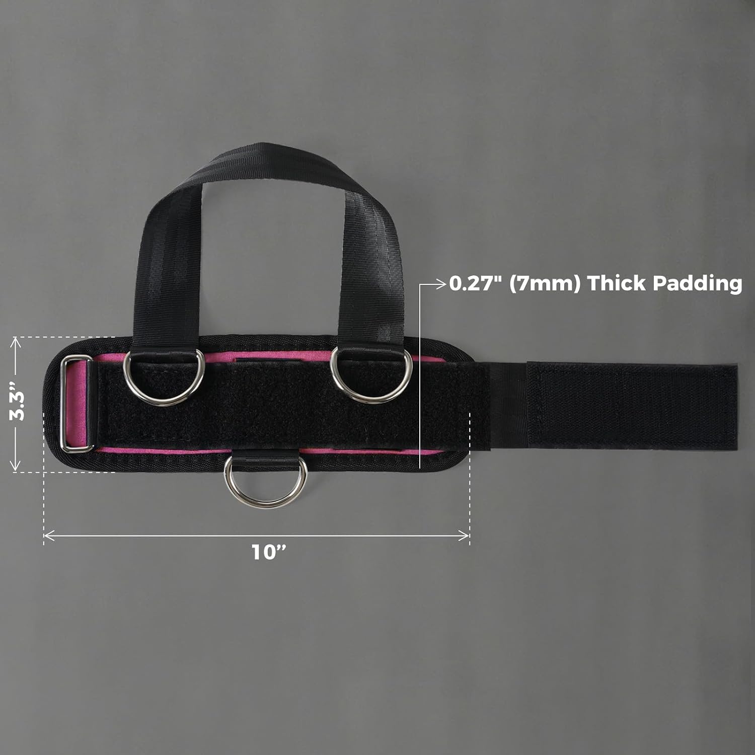 image:imageRitFit Kickback Ankle Straps Padded Ankle Strap for Cable MachineStrong Hook and LoopReinforced 3 DRing Adjustable Comfort fit Neoprene Premium Ankle Cuffs to Enhance Abs Glute amp Leg WorkoutsPink
