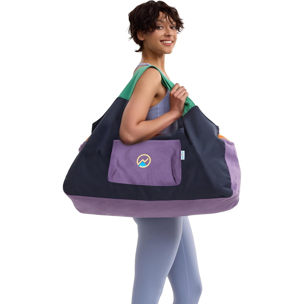 image:imageJoYnWell Yoga Bags and Carriers Fits All Your Stuff Extra Large Yoga Mat Bag Full Zip Yoga Mat Bag with 3 Zipper pocketsBlackMulticolor