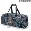 AROME Yoga Mat Bag for Women Men Large Canvas Yoga Bag Gym Tote(Blue Leaf)