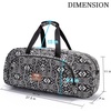 AROME Yoga Mat Bag for Women Men Large Canvas Yoga Bag Gym Tote(Boho Black)