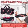 Anime Lever Belt, Weight Lifting Belt, Heavy Duty Powerlifting Weightlifting Gym Belt for Deadlifts Squats Back Support(Red Cloud 3pcs (Belt + Wrist Wrap + Bag Set))