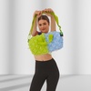 InflatDecor Inflatable Duffle Bag for Women – Lightweight Waterproof Small Gym Bag with Adjustable Strap – PVC Non-Toxic Material (Green&Blue)(Green&Blue)