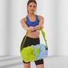InflatDecor Inflatable Duffle Bag for Women – Lightweight Waterproof Small Gym Bag with Adjustable Strap – PVC Non-Toxic Material (Green&Blue)(Green&Blue)