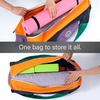 JoYnWell Yoga Bags and Carriers Fits All Your Stuff, Extra Large Yoga Mat Bag Full Zip Yoga Mat Bag with 3 Zipper pockets(Black-Multicolor)