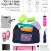 JoYnWell Yoga Bags and Carriers Fits All Your Stuff, Extra Large Yoga Mat Bag Full Zip Yoga Mat Bag with 3 Zipper pockets(Black-Multicolor)