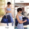 JoYnWell Yoga Bags and Carriers Fits All Your Stuff, Extra Large Yoga Mat Bag Full Zip Yoga Mat Bag with 3 Zipper pockets(Blue-Navy)