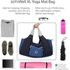 JoYnWell Yoga Bags and Carriers Fits All Your Stuff, Extra Large Yoga Mat Bag Full Zip Yoga Mat Bag with 3 Zipper pockets(Blue-Navy)