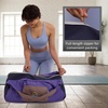 JoYnWell Yoga Bags and Carriers Fits All Your Stuff, Extra Large Yoga Mat Bag Full Zip Yoga Mat Bag with 3 Zipper pockets(Raisin-Purple)