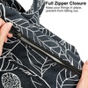 KUAK Extra Large Yoga Mat Bag with Zippered Top & 5 Pockets – Premium Canvas Tote with Yoga Mat Carrying Strap for Pilates, Gym, Fitness Block & Gear(Leaf)