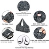 KUAK Extra Large Yoga Mat Bag with Zippered Top & 5 Pockets – Premium Canvas Tote with Yoga Mat Carrying Strap for Pilates, Gym, Fitness Block & Gear(Leaf)