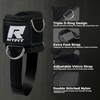 RitFit Kickback Ankle Straps Padded Ankle Strap for Cable Machine,Strong Hook and Loop,Reinforced 3 D-Ring, Adjustable Comfort fit Neoprene – Premium Ankle Cuffs to Enhance Abs, Glute & Leg Workouts(Black)