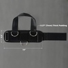 RitFit Kickback Ankle Straps Padded Ankle Strap for Cable Machine,Strong Hook and Loop,Reinforced 3 D-Ring, Adjustable Comfort fit Neoprene – Premium Ankle Cuffs to Enhance Abs, Glute & Leg Workouts(Black)