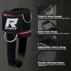 RitFit Kickback Ankle Straps Padded Ankle Strap for Cable Machine,Strong Hook and Loop,Reinforced 3 D-Ring, Adjustable Comfort fit Neoprene – Premium Ankle Cuffs to Enhance Abs, Glute & Leg Workouts(Pink)