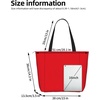 Solid color red Yoga Tote Bag with Mat Holder Large Gym Carryall for Women Lightweight Workout Shoulder Bag and Travel Purse