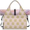 Golden Lucky Grass Women’s yoga bag with shoe compartment,adjustable and detachable shoulder strap,multifunctional yoga mat bag,suitable for travel,Pilates, office,beach,gym and exercise