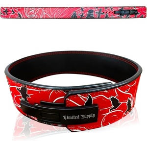 Anime Lever Belt, Weight Lifting Belt, Heavy Duty Powerlifting Weightlifting Gym Belt for Deadlifts Squats Back Support(Red Itaachii)