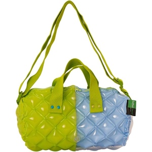 InflatDecor Inflatable Duffle Bag for Women – Lightweight Waterproof Small Gym Bag with Adjustable Strap – PVC Non-Toxic Material (Green&Blue)(Green&Blue)