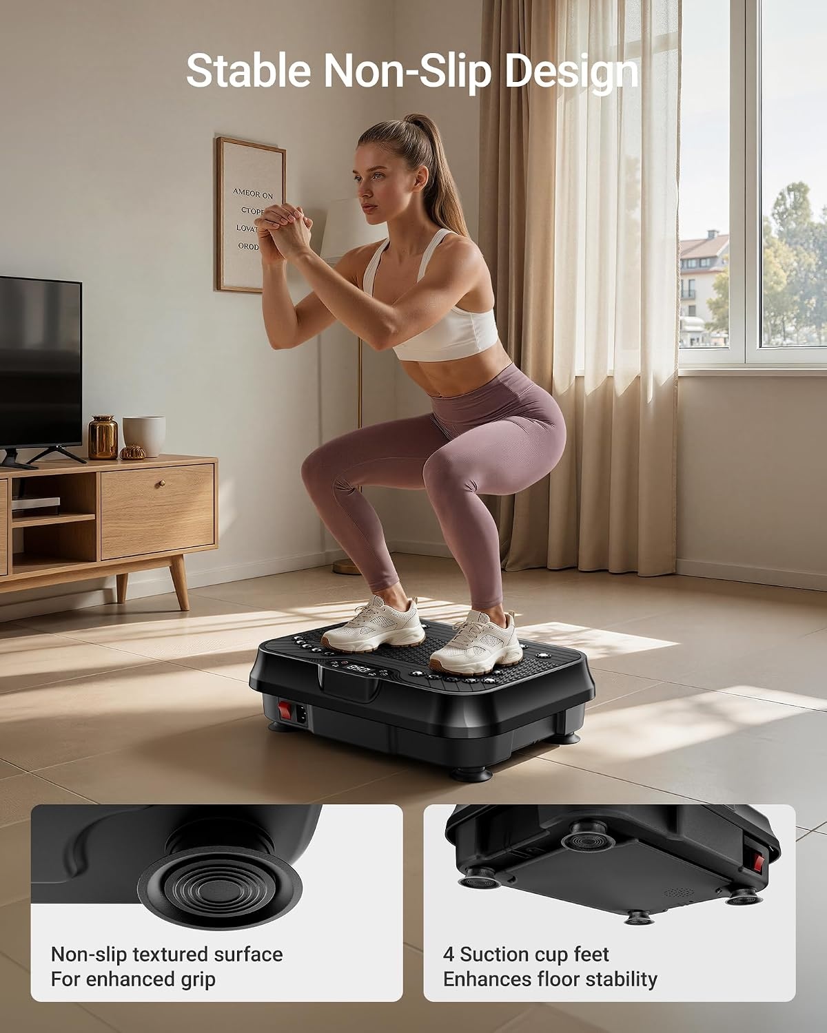 image:imageCURSOR Vibration Plate Exercise Machine 250Level Full Body Shaker PlatformJetBlack