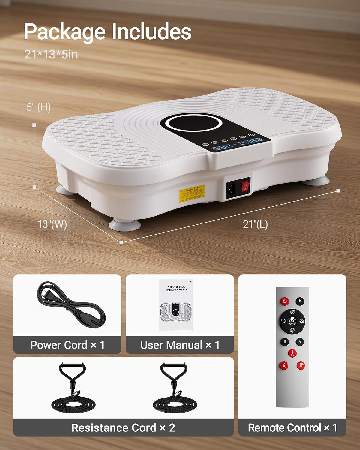 image:imageCURSOR Vibration Plate Exercise Machine 250Level Full Body Shaker PlatformWhite