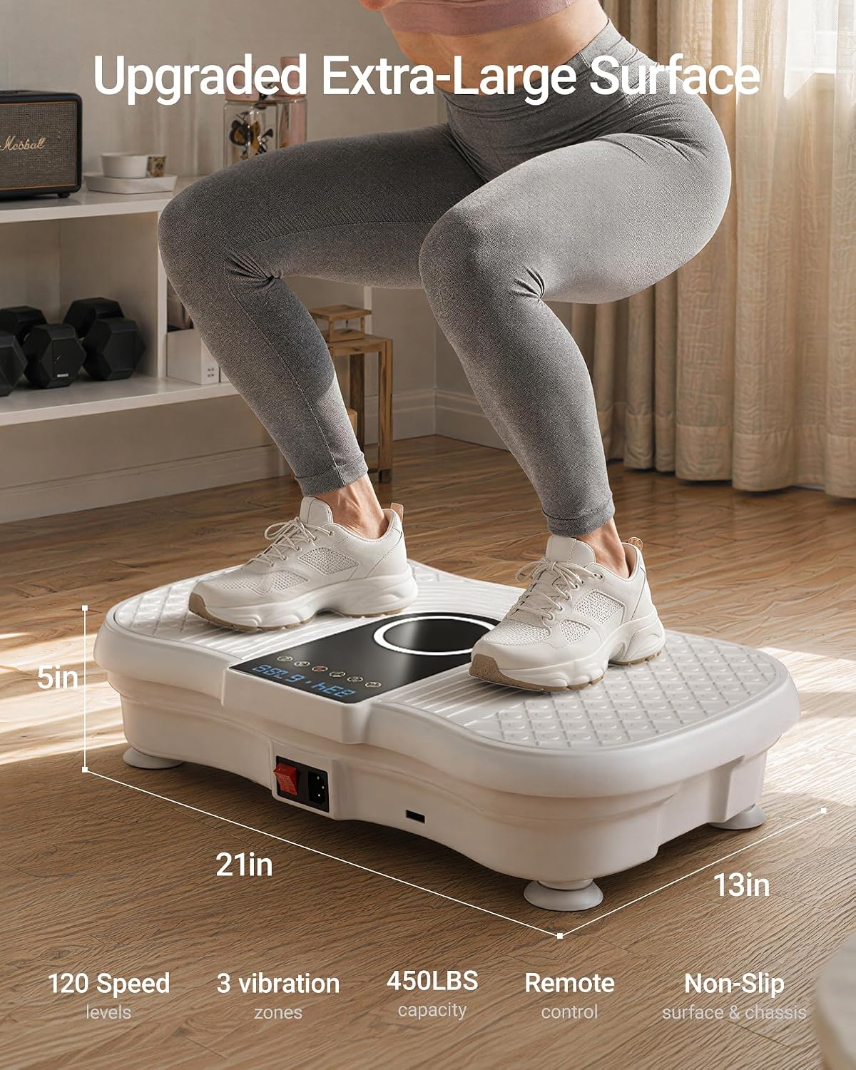image:imageCURSOR Vibration Plate Exercise Machine 250Level Full Body Shaker PlatformWhite