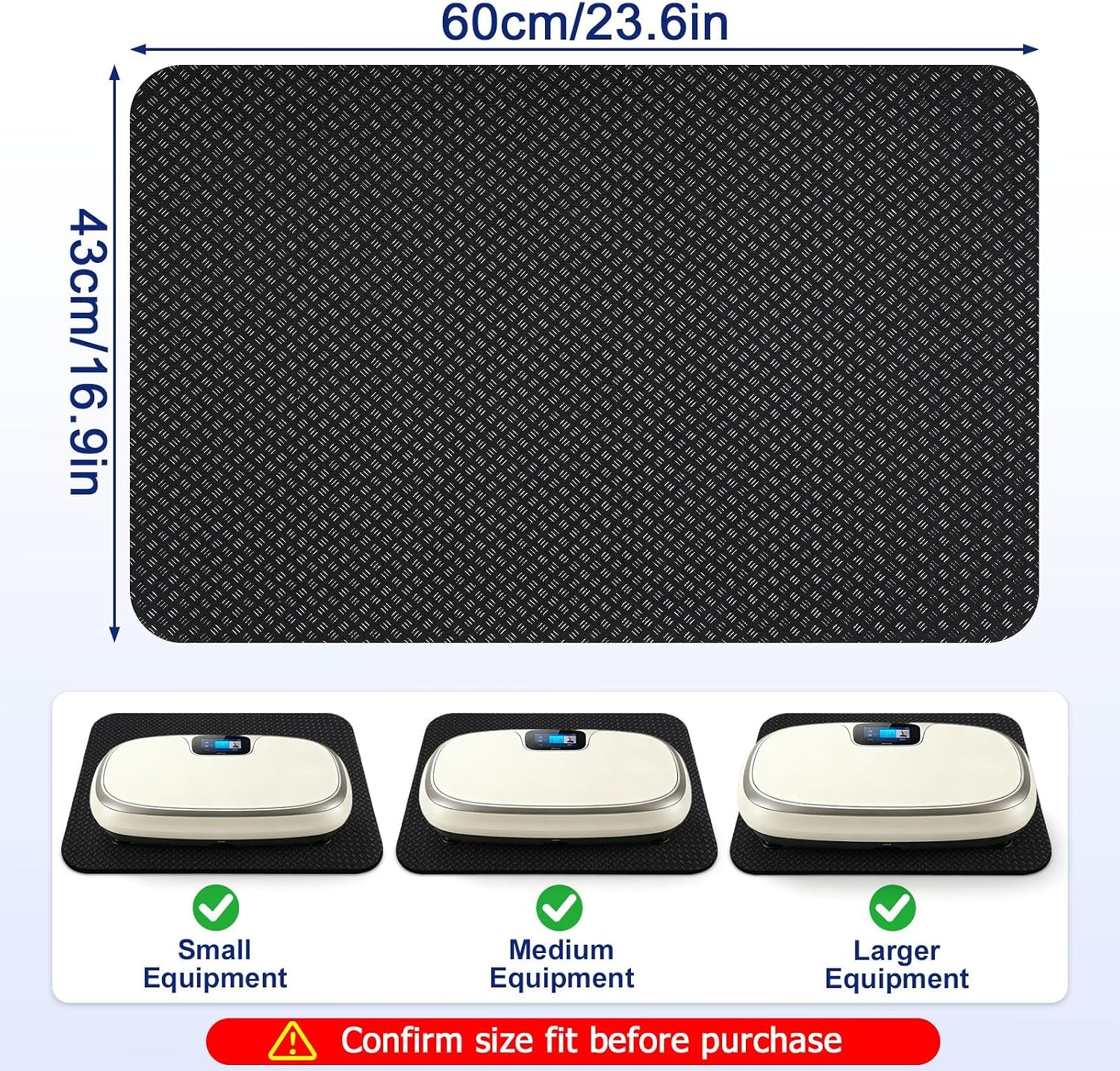 image:imageDoubleSided NonSlip Vibration Plate Mat Anti Vibration Mat7MM Thick