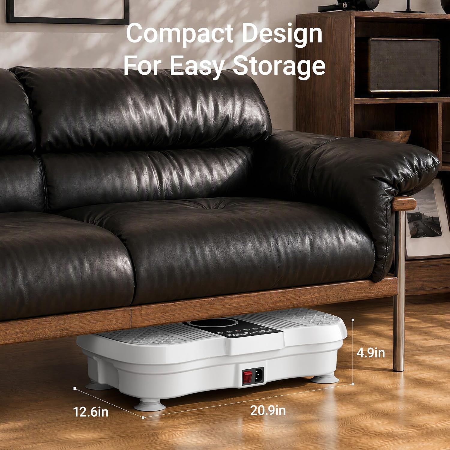image:imageVibration Plate Exercise Machine 450lbs Capacity Full Body Shaker PlatformOffWhite