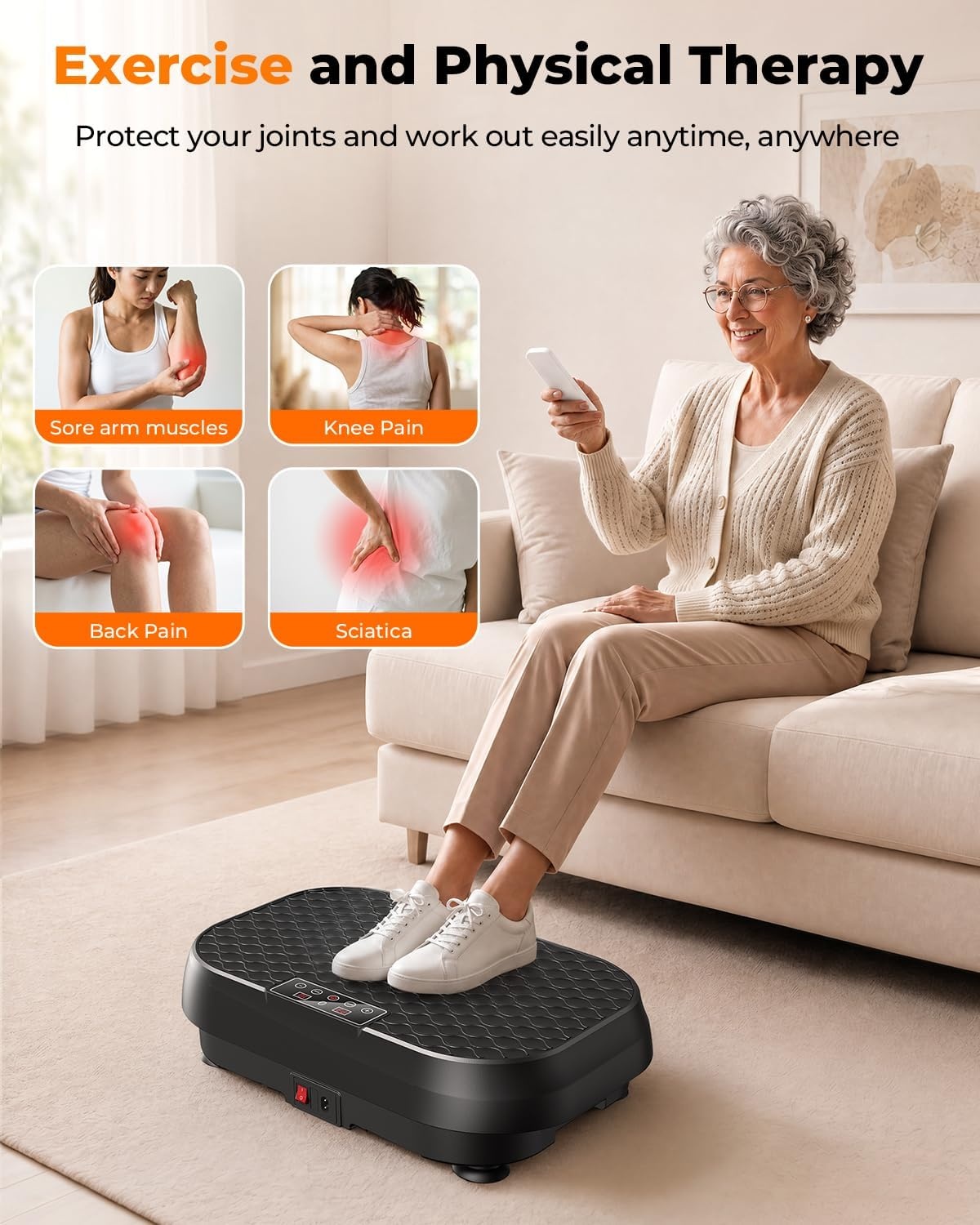 image:imageVibration Plate Exercise Machine Vibration Plate for Lymphatic Drainage 99 Speeds amp 9 Programs 330 LBS Capacity 200W Whole Body Workout Equipment for Home Gym FitnessBlack