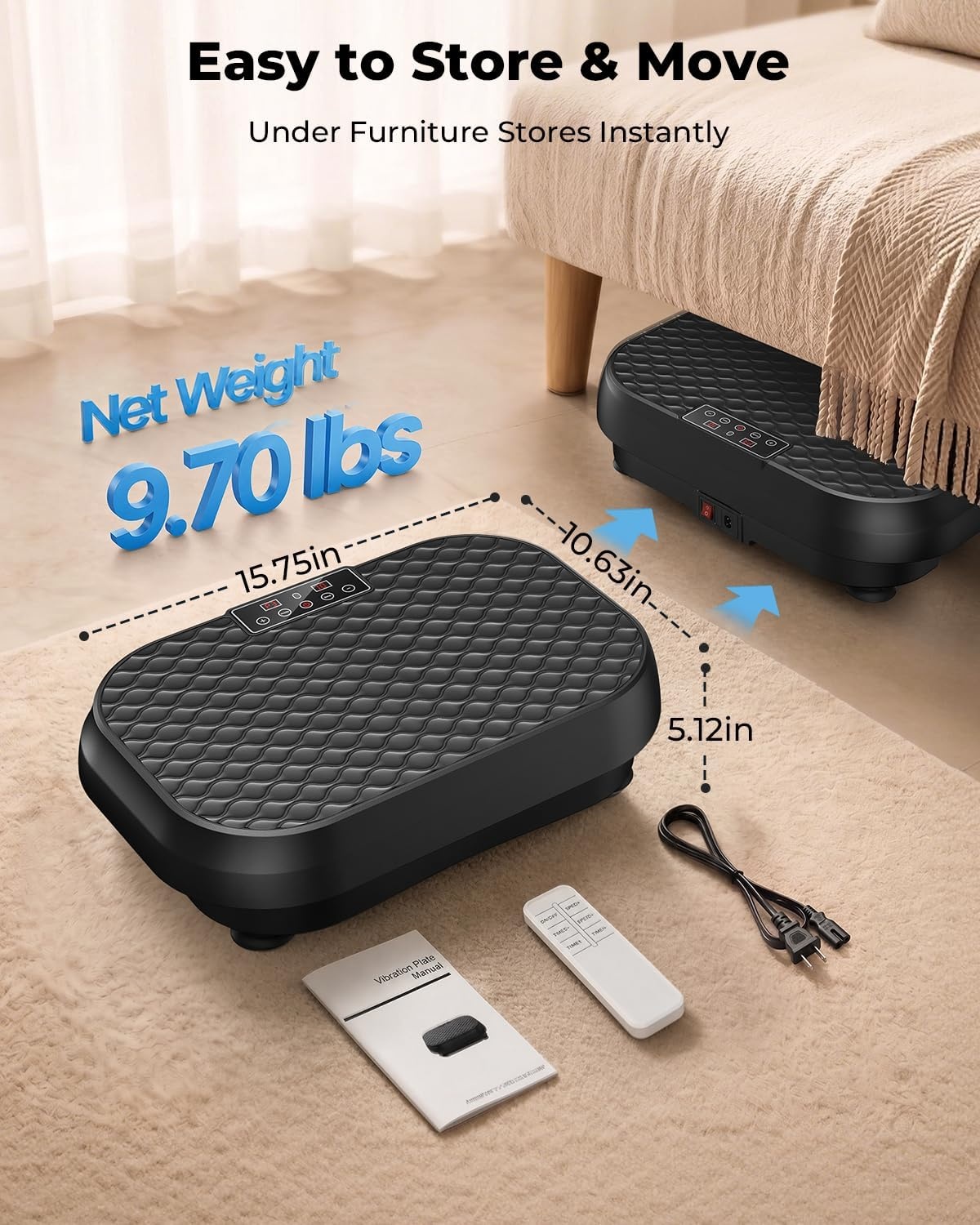 image:imageVibration Plate Exercise Machine Vibration Plate for Lymphatic Drainage 99 Speeds amp 9 Programs 330 LBS Capacity 200W Whole Body Workout Equipment for Home Gym FitnessBlack