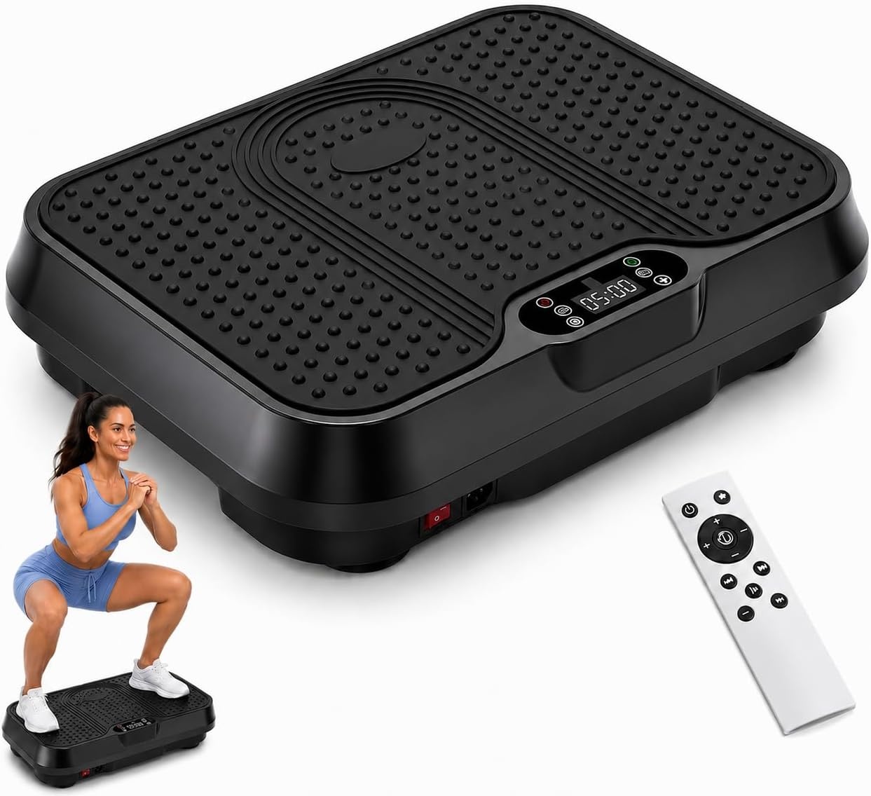 image:imageVibration Plate Exercise Machine for Lymphatic DrainageDark Black