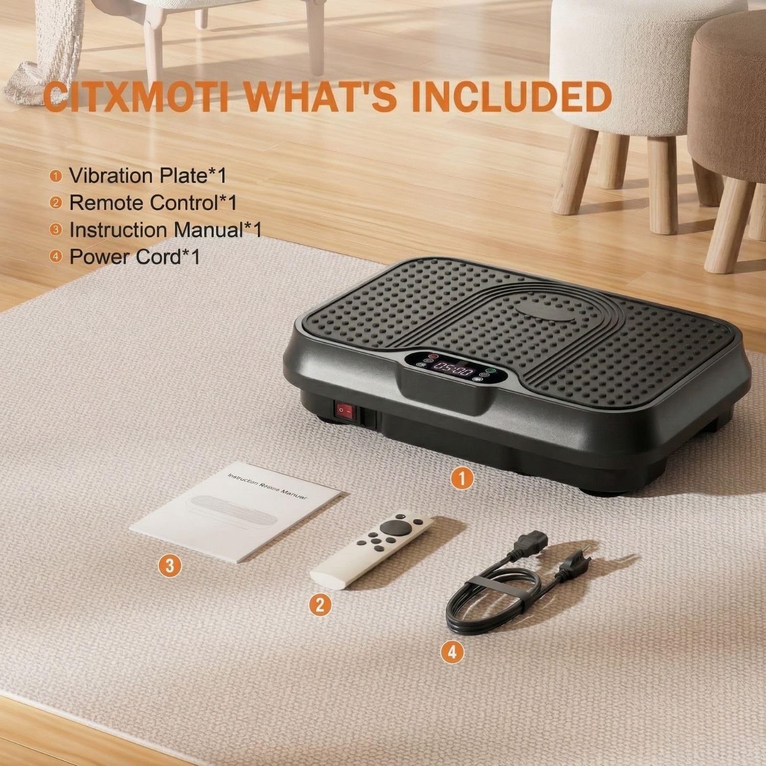 image:imageVibration Plate Exercise Machine for Lymphatic DrainageDark Black