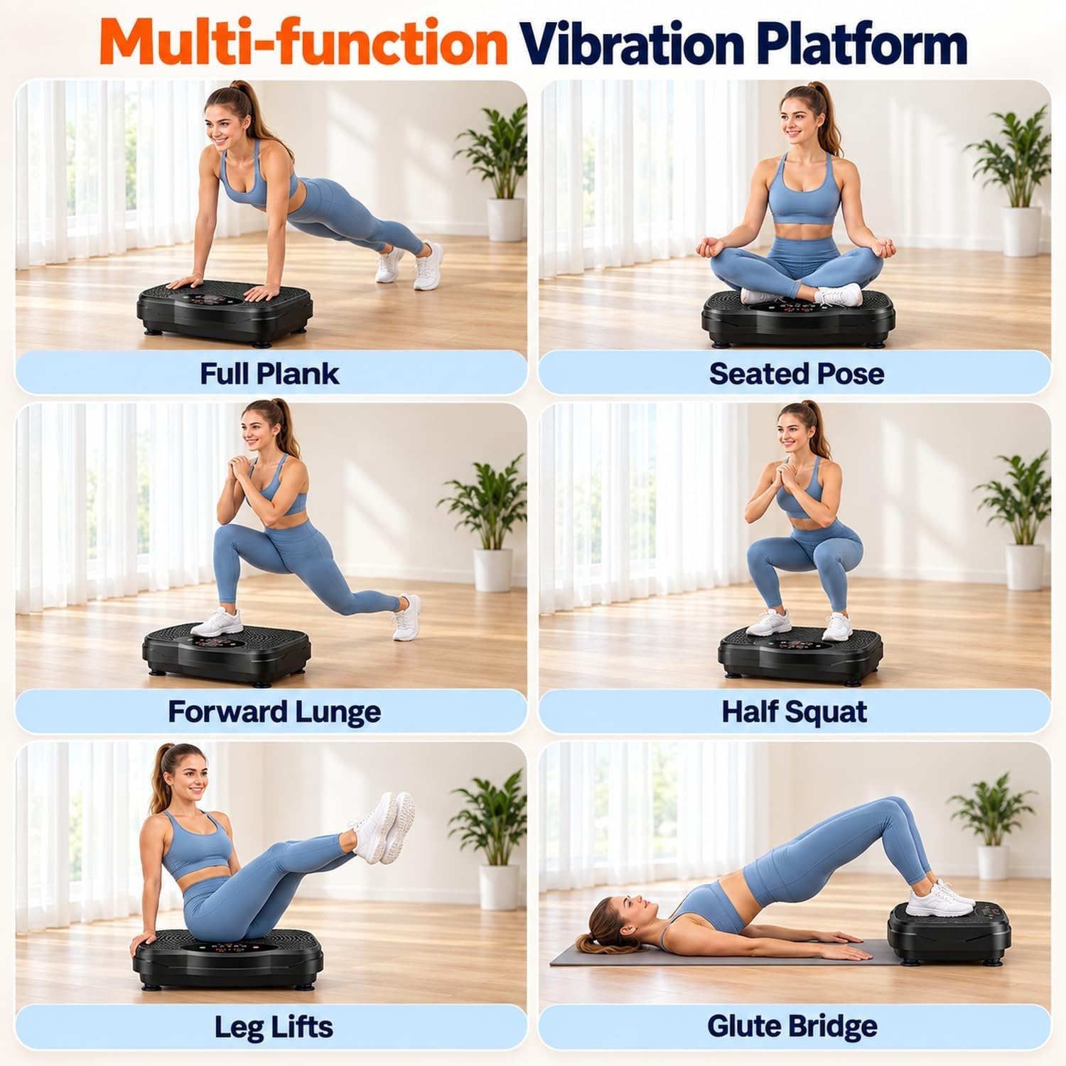 image:imageVibration Plate Exercise Machine for Lymphatic DrainageOnyx Black