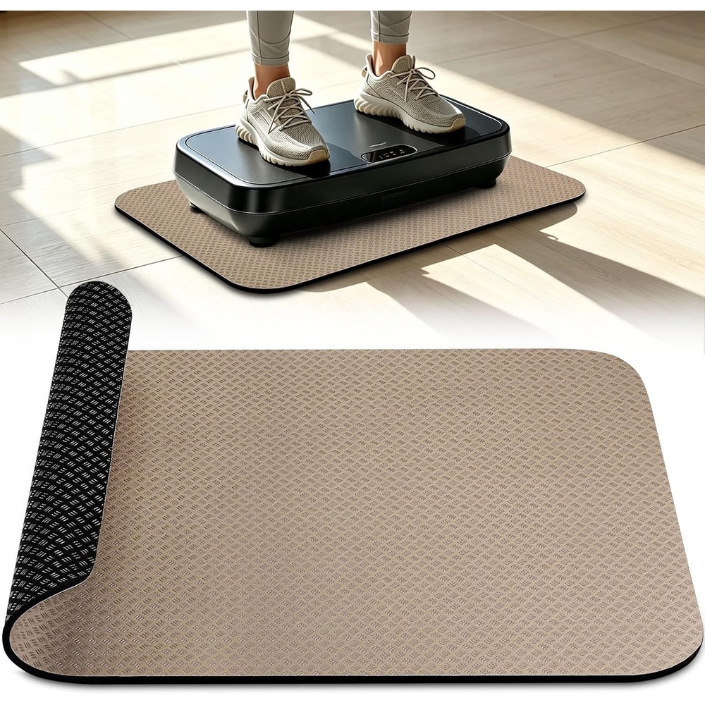 image:imageDoubleSided NonSlip Vibration Plate Mat Anti Vibration Mat5MM Thick Champagne Beige