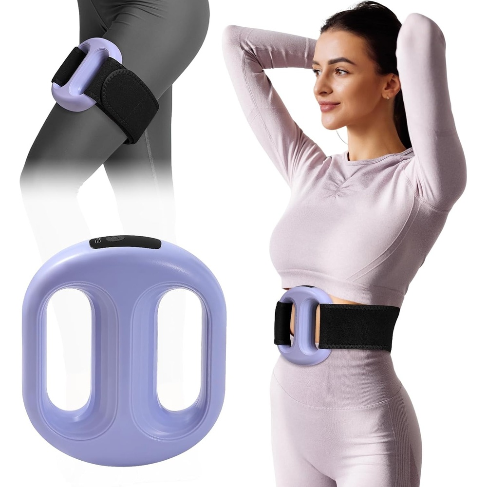 image:imageVibration Plate with Extended Battery Portable Cordless Massager for Weight Loss amp Lymphatic Drainage Full Body Fascia Ring with Belt  Gift for WomenPurple