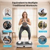 OLIXIS Vibration Plate Exercise Machine with 9 Auto Modes, Full Body Workout Vibrating Platform with LED Touch Screen & Pull Ropes for Weight Loss, Home Gym Fitness Equipment for Women Men(Silver)
