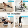 OLIXIS Vibration Plate Exercise Machine with 9 Auto Modes, Full Body Workout Vibrating Platform with LED Touch Screen & Pull Ropes for Weight Loss, Home Gym Fitness Equipment for Women Men(Silver)
