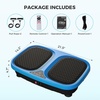 OLIXIS Vibration Plate Exercise Machine with 9 Auto Modes, Full Body Workout Vibrating Platform with LED Touch Screen & Pull Ropes for Weight Loss, Home Gym Fitness Equipment for Women Men(Navy)