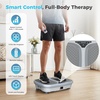 OLIXIS Vibration Plate Exercise Machine with 9 Auto Modes, Full Body Workout Vibrating Platform with LED Touch Screen & Pull Ropes for Weight Loss, Home Gym Fitness Equipment for Women Men(Grey)