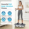OLIXIS Vibration Plate Exercise Machine with 9 Auto Modes, Full Body Workout Vibrating Platform with LED Touch Screen & Pull Ropes for Weight Loss, Home Gym Fitness Equipment for Women Men(Grey)