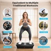 OLIXIS Vibration Plate Exercise Machine with 9 Auto Modes, Full Body Workout Vibrating Platform with LED Touch Screen & Pull Ropes for Weight Loss, Home Gym Fitness Equipment for Women Men(Jet Black)